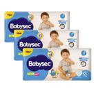 Kit 3 Fraldas Babysec Ultrasec Hiper Galinha Pintadinha G com 60 unidades Kit 3 Fraldas Babysec Ultrasec Hiper Galinha Pintadinha G com 60 unidades