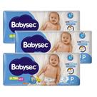 Kit 3 Fraldas Babysec Ultrasec Jumbo Galinha Pintadinha P com 28 unidades
