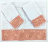 Kit 3 Fraldas Bebê Menina 2 Boca 1 Ombro Barra Estampada Coroa Salmão