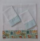Kit 3 Fraldas Bebê Menino 2 Boca 1 Ombro 100% Algodão com Barra Estampada
