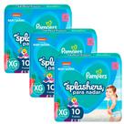 Kit 3 Fraldas Descartáveis Pampers Splashers Piscina XG 10 Unidades