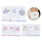 Kit 3 Fraldas Pano Grande Bordadas Com Bainha Enxoval 70x68cm Algodão Enxoval Bebe Minasrey