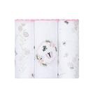 Kit 3 Fraldas Papi 63x63cm com Ponto Elize Flores Jardim
