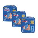 Kit 3 Fraldas Turma da Mônica Baby Jumbo G com 24un cada