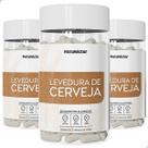 Kit 3 Frasco Levedura de Cerveja Suplemento Alimentar Natural 100 Puro Original Premium 180 Cápsulas