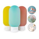 Kit 3 Frasco Multicolor Resistente Viagem Shampoo Condicionador Loção Banho 60ml