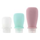 Kit 3 Frascos Silicone Porta Shampoo Creme Condicionador Sabonete líquido Antivazamento Viagem Academia
