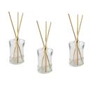 Kit 3 Frascos Vidro Transparente Para Difusor E Aromatizador Com Varetas
