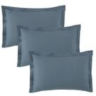 Kit 3 Fronhas 3 Abas 4cm Altenburg Toque Acetinado Aveludado Azul Dimensão 50cm x 70cm