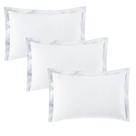 Kit 3 Fronhas 3 Abas 4cm Altenburg Toque Acetinado Aveludado Branco 50cm x 70cm