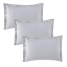 Kit 3 Fronhas 3 Abas 4cm Altenburg Toque Acetinado Aveludado Cimento Queimado 50cm x 70cm