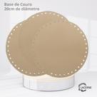 KIT 3 Fundos de Bolsas em Couro para Crochê Tamanho 20cm de diâmetro (3 BEGES )