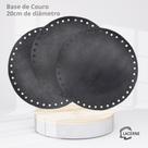 KIT 3 Fundos de Bolsas em Couro para Crochê Tamanho 20cm de diâmetro (3 PRETO)