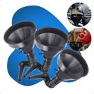 Kit 3 Funil Plastico Dosador Flex Grande Para Oleo Mecanico