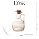 Kit 3 Galheteiro Garrafa Frasco De Vidro Porta Tempero Líquido Vinagre Azeite Suco Água Leite 180 250 e 580ml - Lyor -