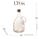 Kit 3 Galheteiro Garrafa Frasco De Vidro Porta Tempero Líquido Vinagre Azeite Suco Água Leite 180 250 e 580ml - Lyor -