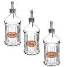 Kit 3 Galheteiros Garrafa Vidro Porta Óleo Azeite Vinagre 500ml