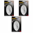 Kit 3 Gancho Adesivo Grande 3M Scotch Fixação Permanente Suporta até 3 kg