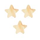 Kit 3 Ganchos Cabideiro de Madeira Pinus Pendurador Parede Formato Estrela Decorativo Kit 3 Ganchos Cabideiro de Madeira Pinus Pendurador Parede Formato Estrela Decorativo