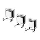 Kit 3 Ganchos Duplo com Ventosa Multiuso para Banheiro Lavanderia Cozinha Prata Future Kit 3 Ganchos Duplo com Ventosa Multiuso para Banheiro Lavanderia Cozinha Prata Future