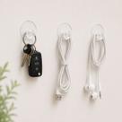 Kit 3 Ganchos Multiuso Organizador Adesivo Alta Fixação Redondo 4cm Parede Lisa Sem Furos Pendurar Acessórios Objetos Utensílios Leves Chaves Cozinha