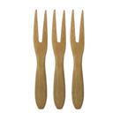Kit 3 Garfos Para Petisco Em Bambu 9 Cm