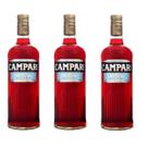 Kit 3 Garrafa Bebida Aperitivo Bitter Campari 998ml Original