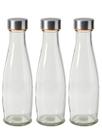 Kit 3 Garrafas Acqua Transparente Elegância e Alta Resistência