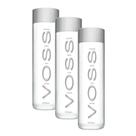 Kit 3 Garrafas Água Voss Sem Gás 375ml Original Mineral Premium Vidro Estilo Sofisticado