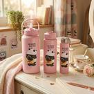Kit 3 garrafas de água squeeze 2000ml 900ml 300ml rosa