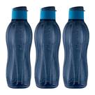 Kit 3 Garrafas de Água Tupperware Eco Tupper Azul 1L