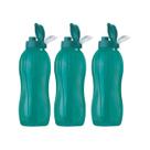 Kit 3 Garrafas de Água Tupperware Eco Tupper Verde Água 1,5L