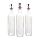 Kit 3 Garrafas para Azeite de Vidro com Tampa Lyor 510ml