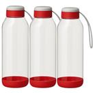 Kit 3 Garrafas Squeeze De Água Esporte Ultra 1 Litro Treino Escola Viagens -