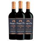 Kit 3 Garrafas Vinho Tinto Menage a Trois Bourbon Barrels Cabernet Sauvignon 750ml