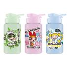Kit 3 Garrafinha Infantil 500ml Tampa Higiênica Meninas Super Poderosas Florzinha Lindinha Docinho