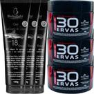Kit 3 Gel 30 Ervas Power 300g + 3 Gel Cartilagem de Tubarão com 18 Ervas 150g