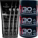 Kit 3 Gel 30 Ervas Power 300g + 3 Gel Cartilagem de Tubarão com 18 Ervas 150g