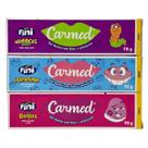 Kit 3 Gel Dental Beijos + Dentaduras + Minhocas Azedinhas Fini Carmed Cimed 70g cada