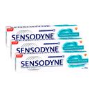 Kit 3 Gel Dental Sensodyne Limpeza Profunda 90g