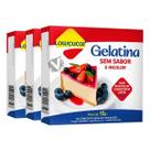 Kit 3 Gelatina Sem Sabor Incolor Lowçucar 12G