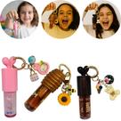 Kit 3 Gloss Infantil Chaveiro Divertido Aromas Chocolate Chiclete Mel