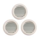 Kit 3 Grades De Ventilação Redonda Encaixe 13x13 Exaustore