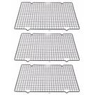 Kit 3 Grades Para Resfriar Alimentos Antiaderente Confeitaria Bolos Biscoitos 40x25cm