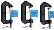 Kit 3 Grampos Sargento 2 Pol Tipo C Para Marceneiro Pesado