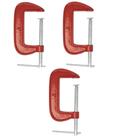 Kit 3 Grampos Sargento 4 Polegadas (101,6mm) Tipo C Em Ferro Fox Tools
