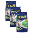 Kit 3 Granulados Sanitários Kelco Pipicat Classic Gatos 4Kg