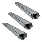Kit 3 Grelha Invisível Oculta Caixa Coletora 100x8cm Cinza GDA