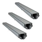 Kit 3 Grelha Invisível Oculta Caixa Coletora Cinza 100x8cm