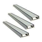 Kit 3 Grelha Linear Invisivel 3253X3GDA com Caixilho Bege em Aluminio Fundido GDA Industria